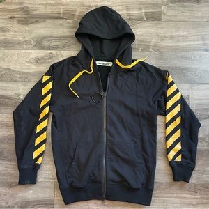 Off white zip up hoodie size L